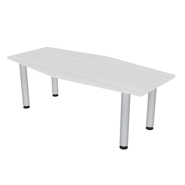 33.5 in W, 69.5 in L, 29 in H, Engineered Wood Top, White
